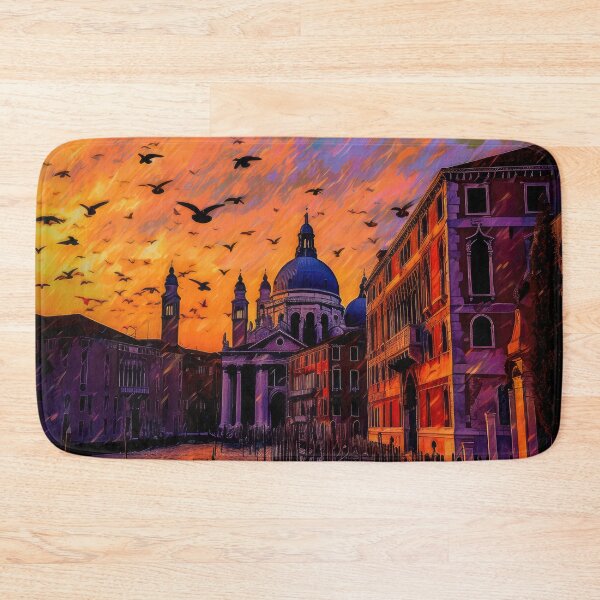 Item preview, VENICE IN VIOLET AND ORANGE designed and sold by ArtbyRolleen.