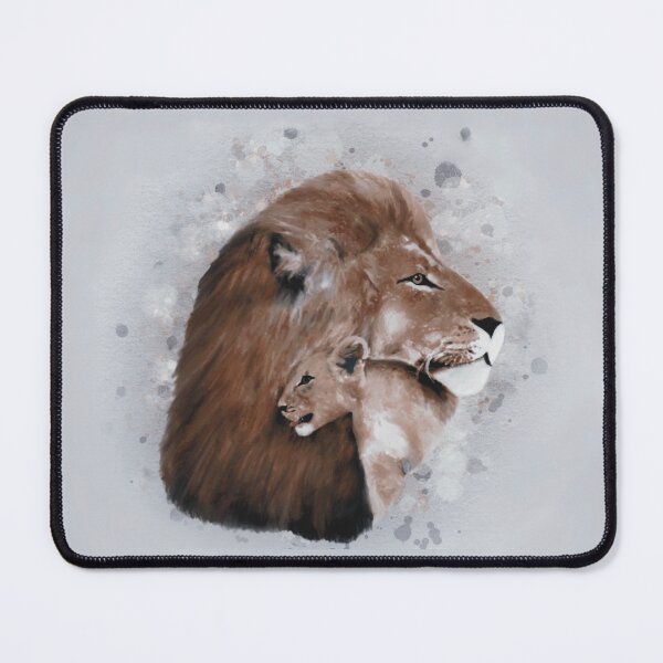 Item preview, Male Lion embraces Cub designed and sold by Barbara Felts.
