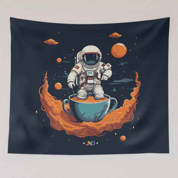 Item preview, Caffeine-Soaked Serenity: Astronaut's Cosmic Hot Brew Spa designed and sold by jooordaaan.