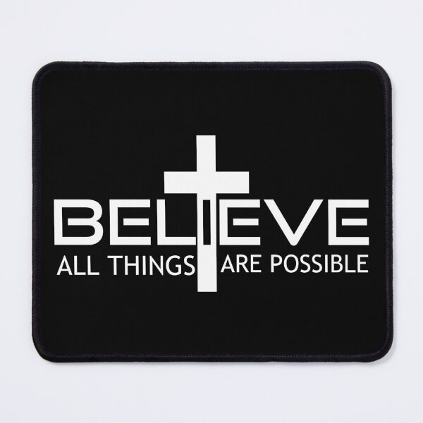 Item preview, JESUS Christ Cross - Believe all things are possible - Christian Gift Store designed and sold by john316store.