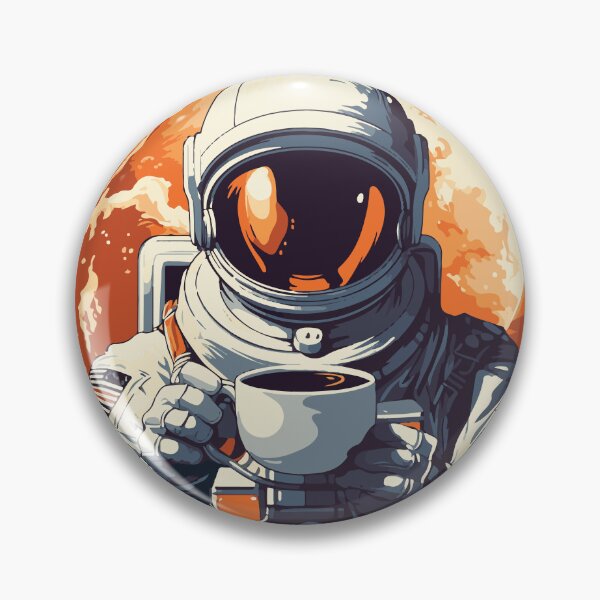 Item preview, Marsian Mornings: Astronaut's Stellar Sip in the Red Planet's Embrace designed and sold by jooordaaan.
