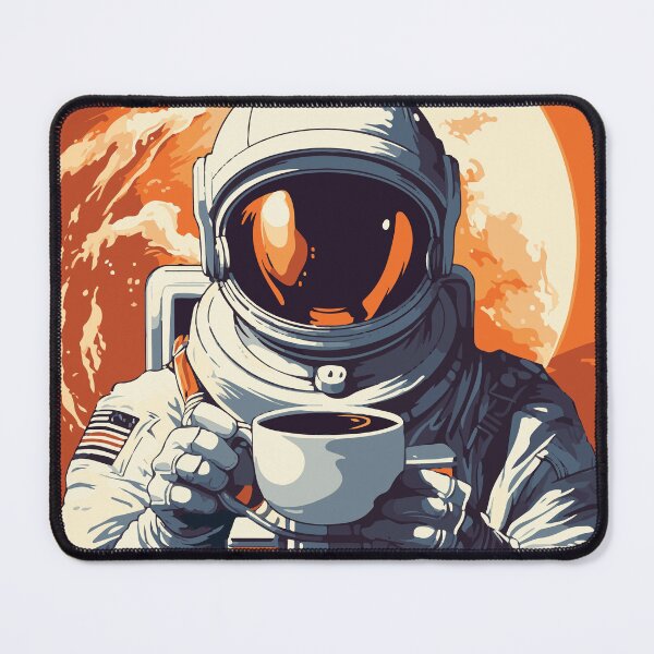Item preview, Marsian Mornings: Astronaut's Stellar Sip in the Red Planet's Embrace designed and sold by jooordaaan.