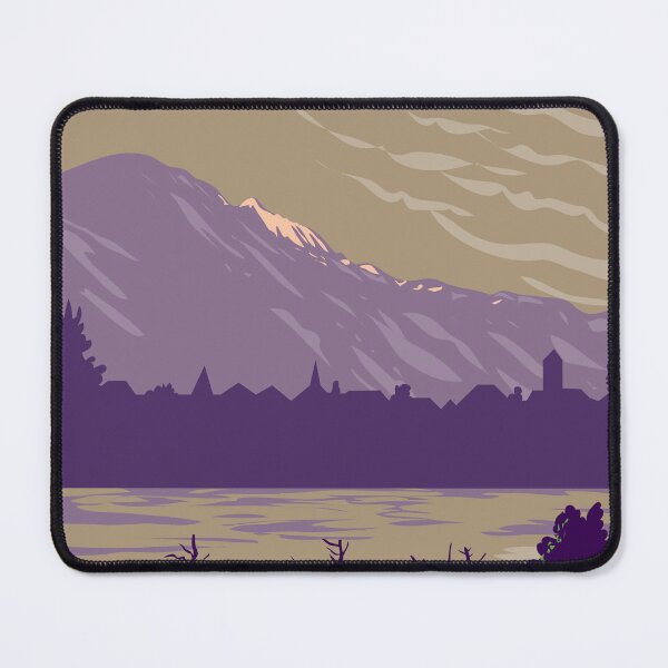 Item preview, Interlaken and the Swiss Alps in Bern Switzerland WPA Art Deco Poster designed and sold by patrimonio.