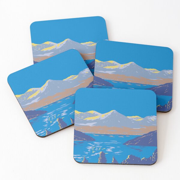 Item preview, Lake Geneva on North Side of Swiss Alps Switzerland WPA Art Deco Poster  designed and sold by patrimonio.