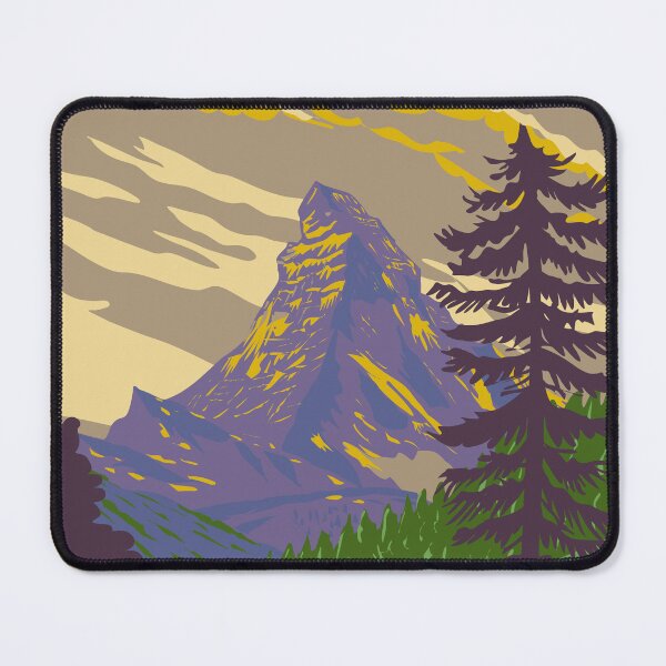 Item preview, The Matterhorn in Zermatt Switzerland WPA Art Deco Poster designed and sold by patrimonio.