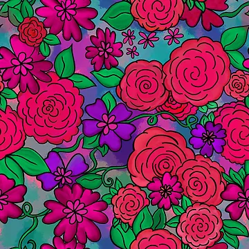 Artwork thumbnail, Spring Floral Roses by Kristi Duggins
