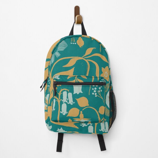 Item preview, Under the Sun {Teal Ochre Eggshell} Birds and Flowers - large designed and sold by Cecilia Mok.