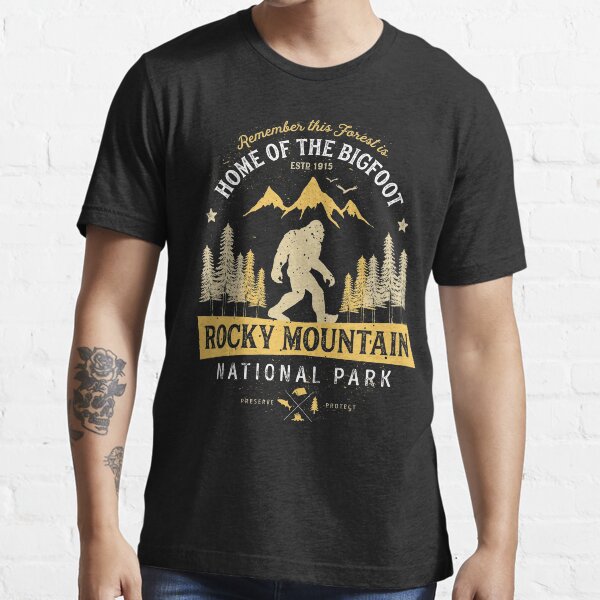 "Rocky Mountain National Park Shirt Vintage Colorado Bigfoot" Tshirt