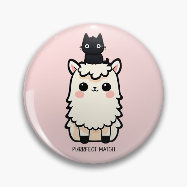 Item preview, Llama with Black cat, Puurfect Friends designed and sold by llamahuaska.