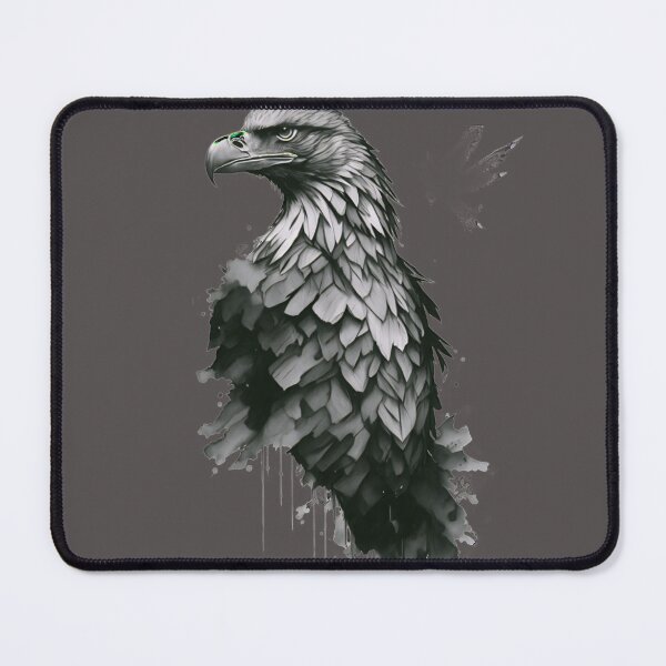 Item preview, profile of a gray eagle designed and sold by Gisely Bispo.