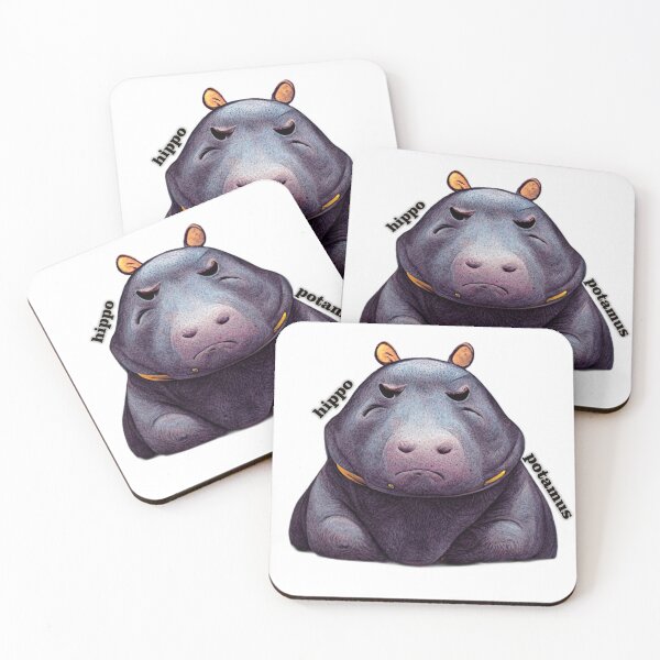 Item preview, A large hippopotamus looking a bit perturbed. designed and sold by liana campbell.