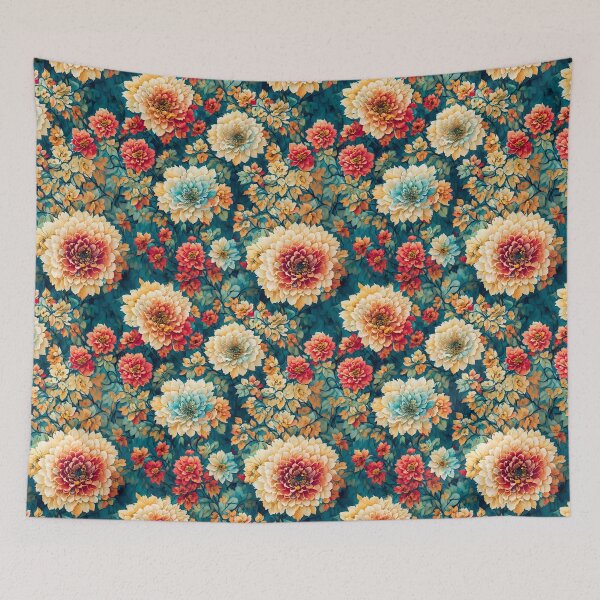 Item preview, Yellow & Red flowers designed and sold by Islandadora.