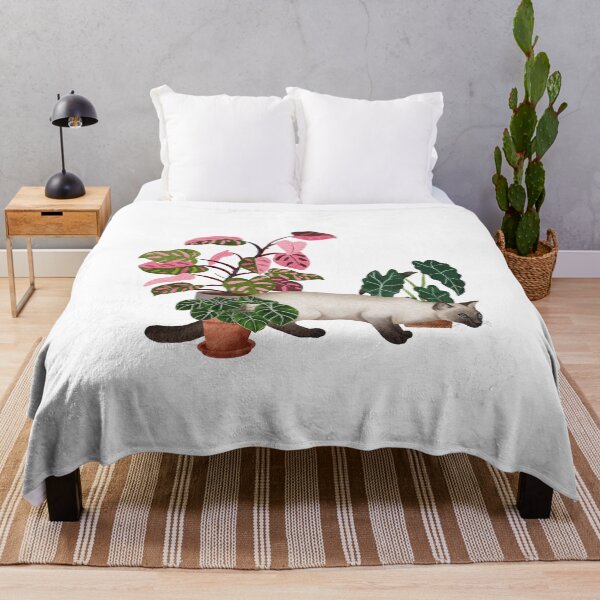 Item preview, Siamese Cat with Plants designed and sold by MystiqueButique.