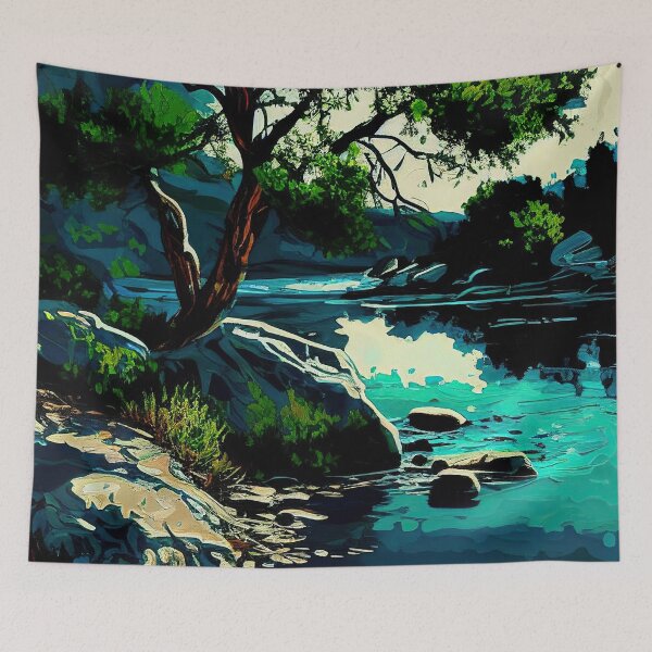 Artikelvorschau, Tiefe Flusslandschaft entworfen und verkauft von TheArtMage.