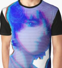 Distressed Lain Glitch Graphic T-Shirt