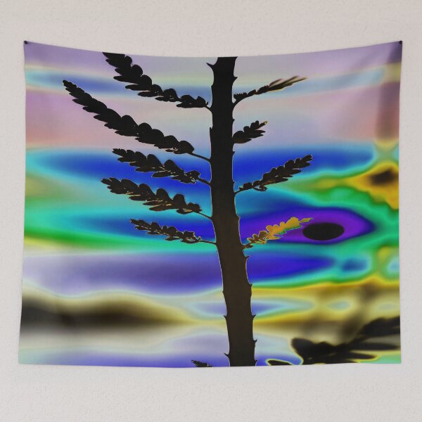 Item preview, Plant with Sky Background Solarized Blue designed and sold by deniselynnimage.