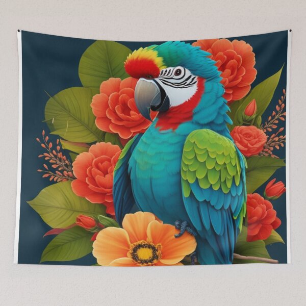 Item preview, Parrot With Flowers  designed and sold by Angelle55.
