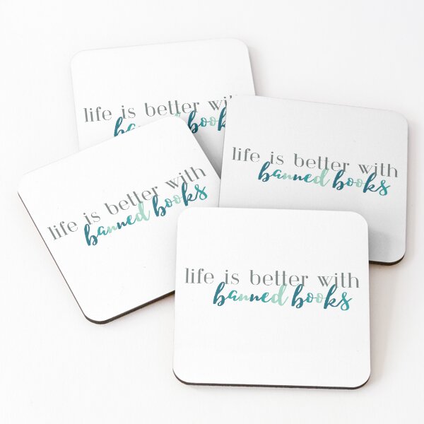 Item preview, Life is Better with Banned Books | Banned Books | Book Lover | Book Life | Reader | Book Girl | Kindle | Blue designed and sold by ShoniwDesigns.