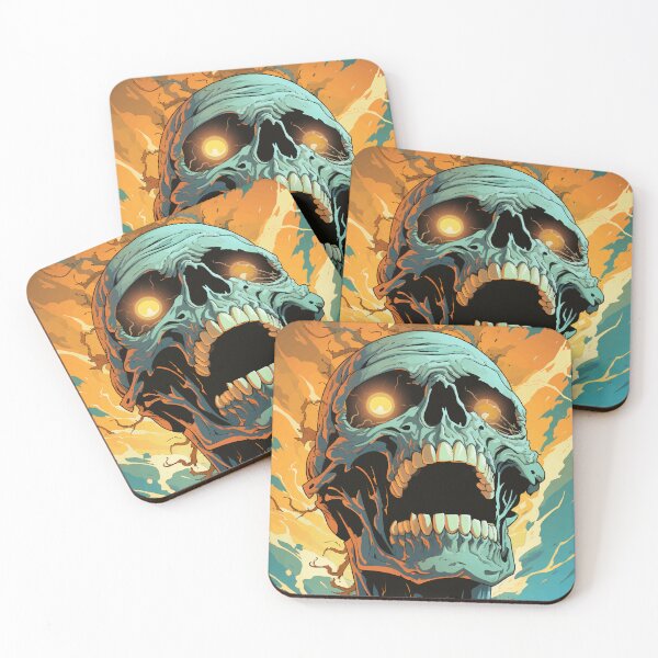 Item preview, Screaming Raging Zombie Skeleton Creep Spooky Halloween Gift designed and sold by NearlyNow.