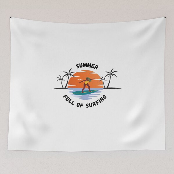 Item preview, Summer Full of Surfing, Surf Life, Beach Vibes, Palm Trees, Retro, Surfer, Summer Vibes, Wave Rider Design designed and sold by Mgibsonphoto.