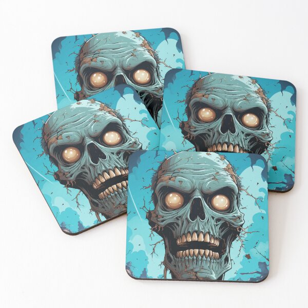 Item preview, Scary Dirty Zombie Skeleton Head Creep Spooky Halloween Gift designed and sold by NearlyNow.