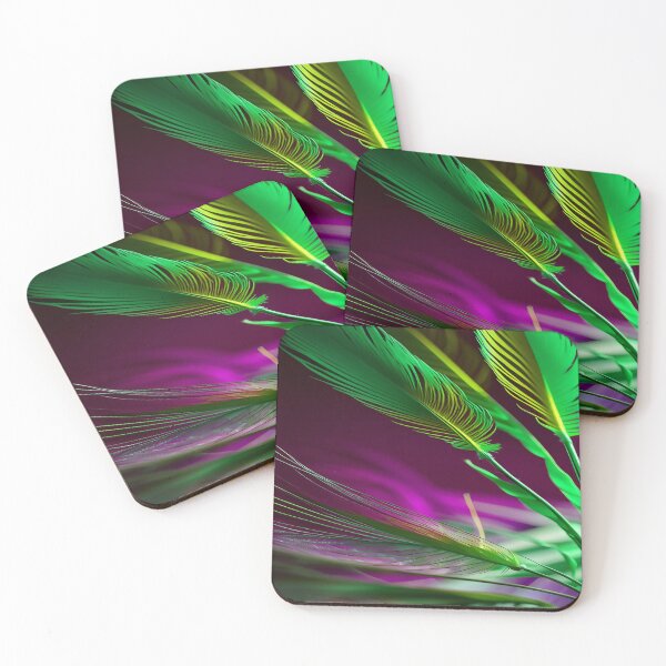 Item preview, Feathers Floating Green designed and sold by deniselynnimage.