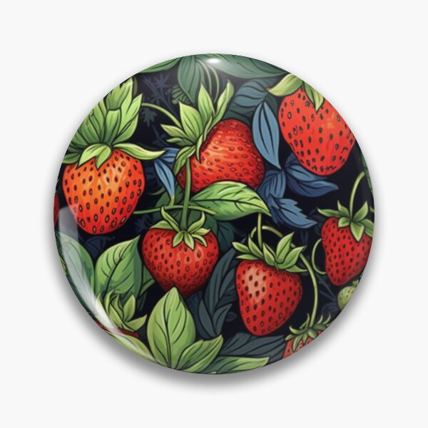 Item preview, Vibrant Strawberry Fruits and Leaves Pattern designed and sold by EpicFoxArt.
