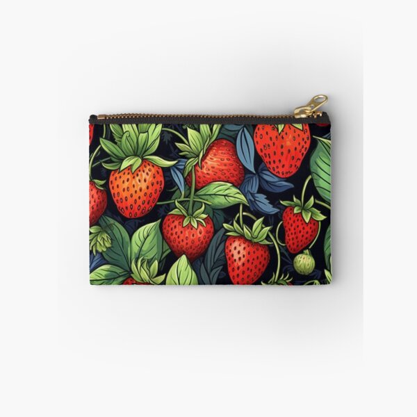 Item preview, Vibrant Strawberry Fruits and Leaves Pattern designed and sold by EpicFoxArt.