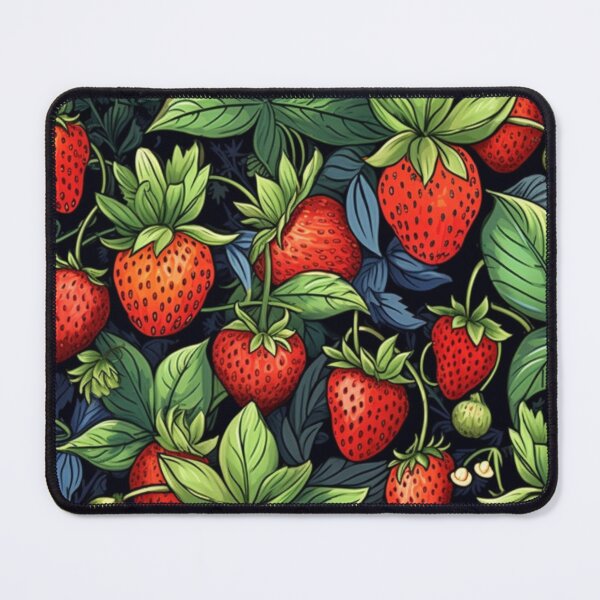 Item preview, Vibrant Strawberry Fruits and Leaves Pattern designed and sold by EpicFoxArt.