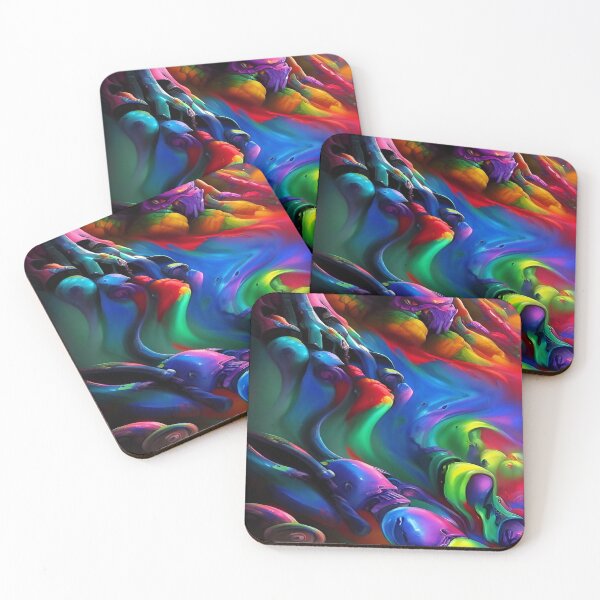 Item preview, Abstract Multi Color Monsters designed and sold by deniselynnimage.
