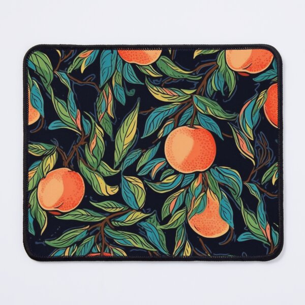 Item preview, Vibrant Peaches Fruits and Leaves Pattern designed and sold by EpicFoxArt.
