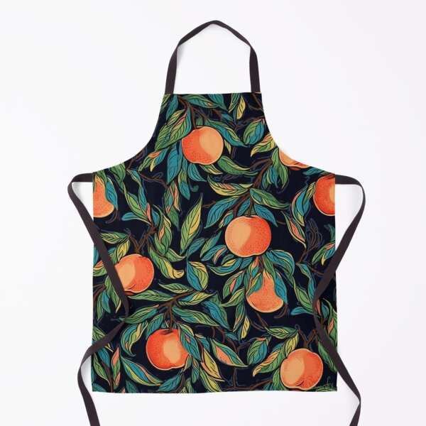 Item preview, Vibrant Peaches Fruits and Leaves Pattern designed and sold by EpicFoxArt.