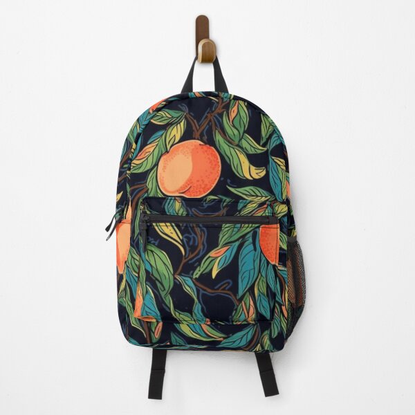 Item preview, Vibrant Peaches Fruits and Leaves Pattern designed and sold by EpicFoxArt.