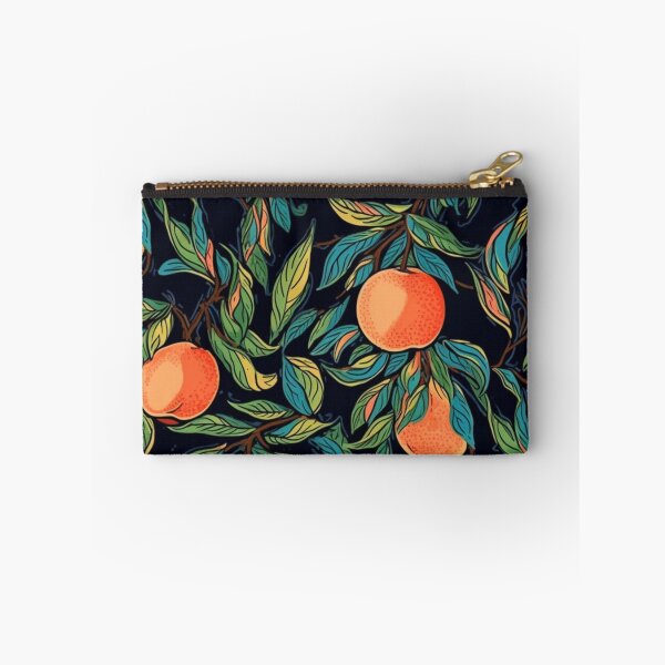 Item preview, Vibrant Peaches Fruits and Leaves Pattern designed and sold by EpicFoxArt.