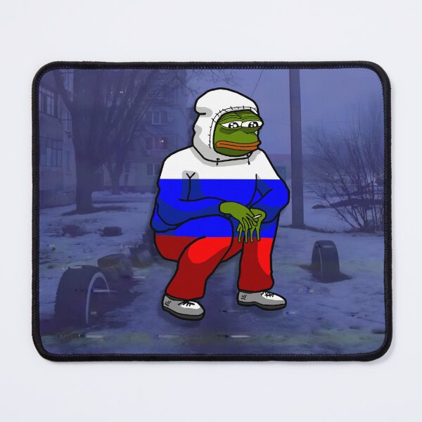 Item preview, Sad Russian Pepe Squatting designed and sold by Slav-Art.