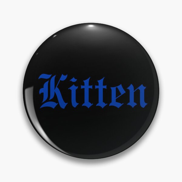 Item preview, Kitten Royal Azure Blue Gothic Text designed and sold by Ninjakandy.