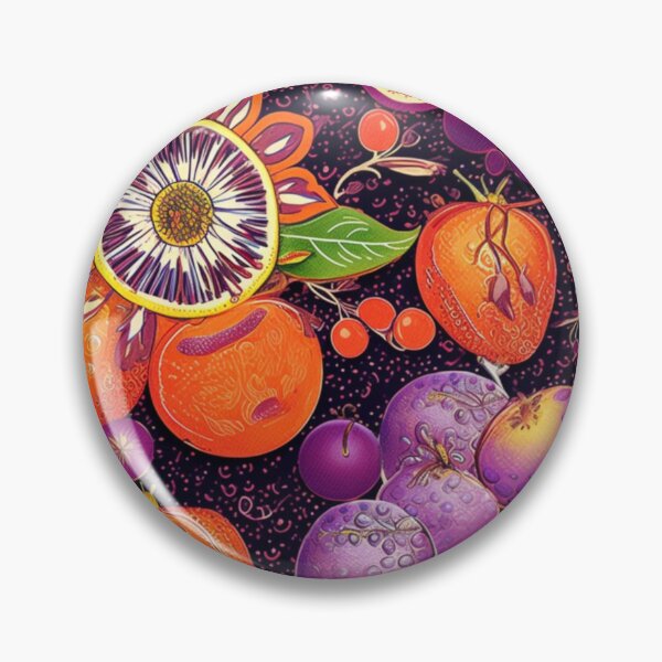 Item preview, Vibrant Art Brut Passionfruit Pattern designed and sold by EpicFoxArt.