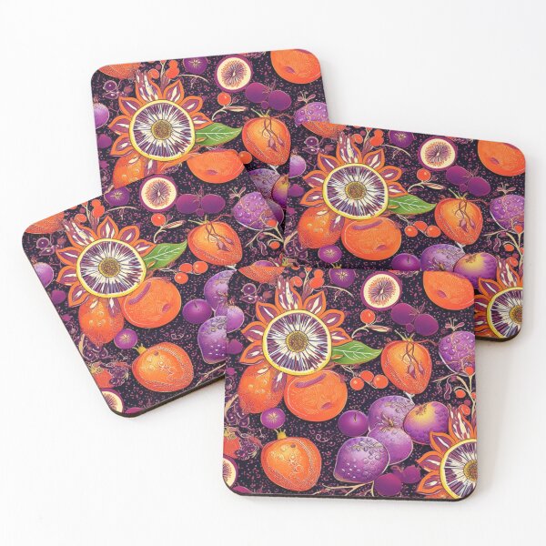 Item preview, Vibrant Art Brut Passionfruit Pattern designed and sold by EpicFoxArt.