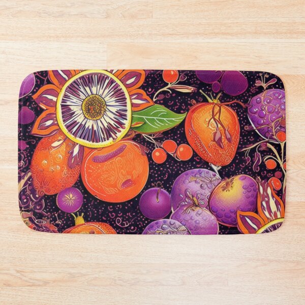 Aperçu de l'œuvre Vibrant Art Brut Motif de fruit de la passion créée et vendue par EpicFoxArt.