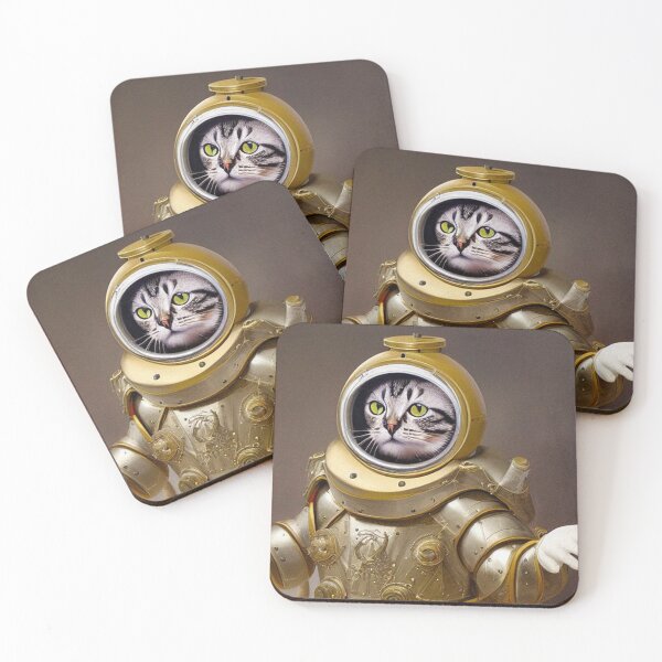 Item preview, cat in medical armor looking in camera designed and sold by LydiaCathery.