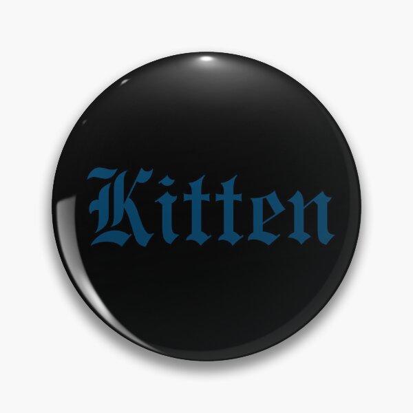 Item preview, Kitten Dark Imperial Blue Gothic Text designed and sold by Ninjakandy.