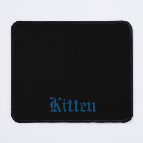 Item preview, Kitten Dark Imperial Blue Gothic Text designed and sold by Ninjakandy.