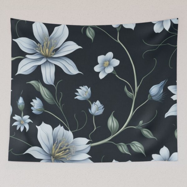 Item preview, White Apple Flower Patterns designed and sold by CASUALURBAN.