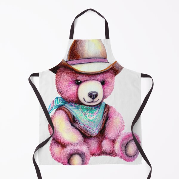 Item preview, BOHO Cowgirl - Hot Pink Teddy Bear designed and sold by pocketart2023.