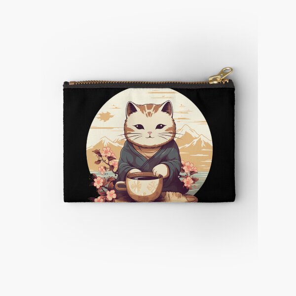 Item preview, Cat Drinking Coffe Tea Kawaii Cutte designed and sold by ArtFromBeyond.