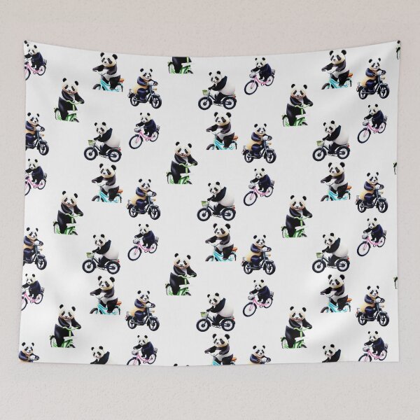 Item preview, Cute Panda Bears Riding Bikes designed and sold by steph5477.