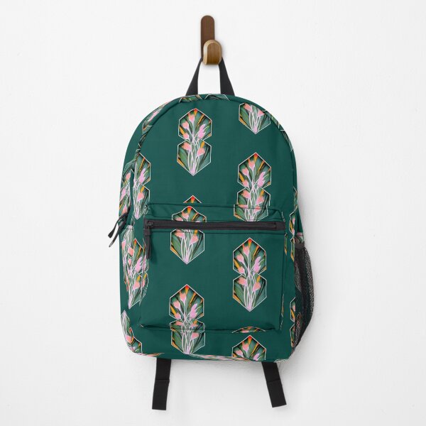 Item preview, No. 35 - Cool S Floral with Leaves Green Pink Flowers designed and sold by jearumdesigns.
