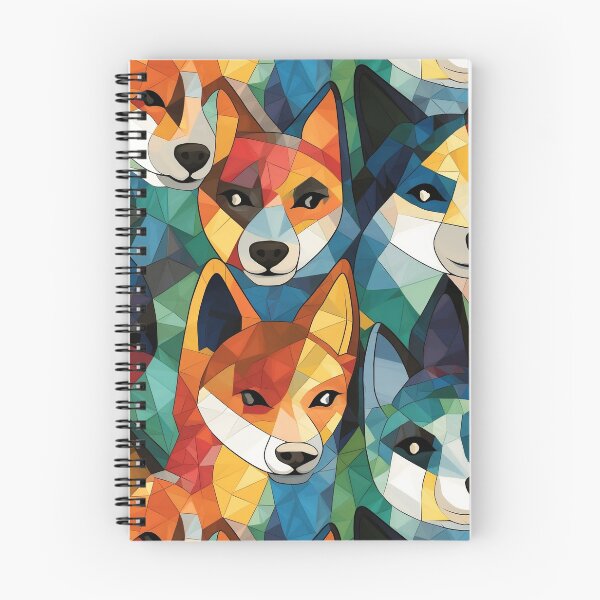 Artikelvorschau, Abstraktes buntes Shiba Inu-Muster entworfen und verkauft von StephyCreative.