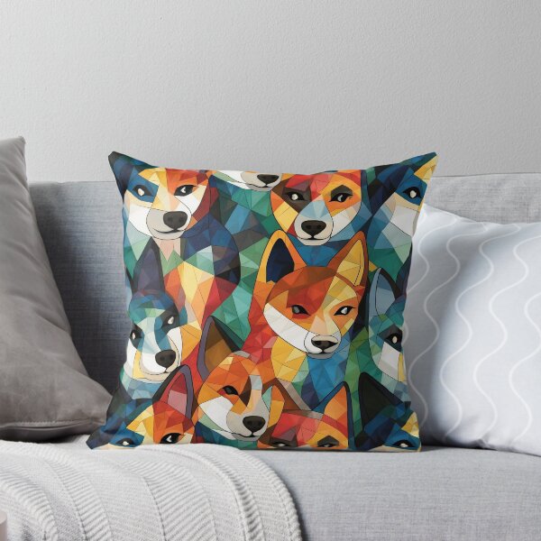 Item preview, Abstract Colorful Shiba Inu Pattern designed and sold by StephyCreative.