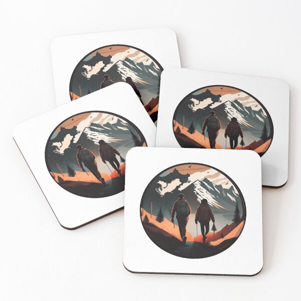 Item preview, Adventure Couple Hiking Snowy Mountain designed and sold by BobilandStore.